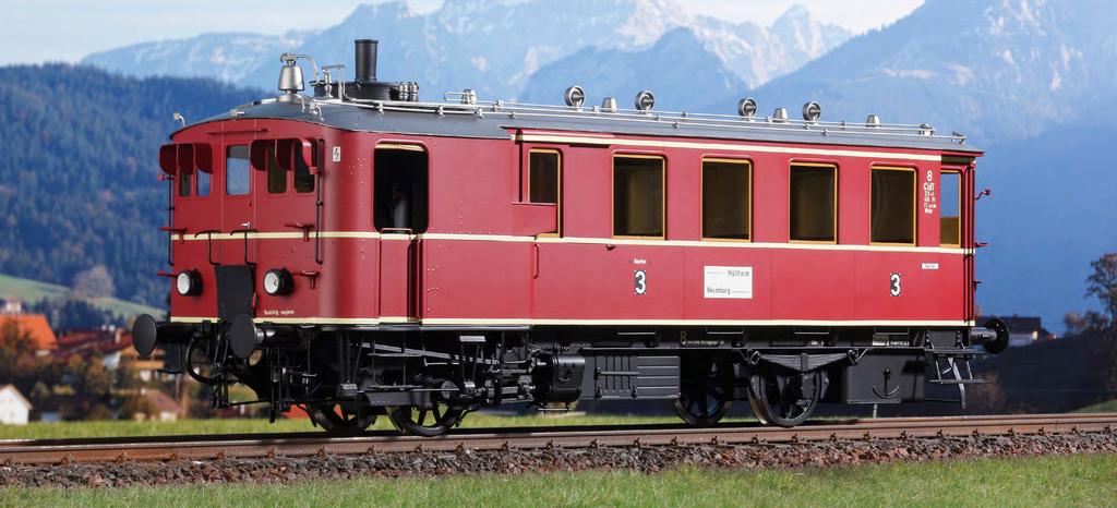Kiss MODELLBAHNEN GANZmetaLL-MESSING-PRÄZISIONSMODELL Vorbild Die Württembergische Staatseisenbahn entschied sich 895 für den Bau eines Dampftriebwagens für kleinere Nebenstrecken.