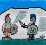 VII Hektor und Aias Hektor und Paris halten die andringenden Achäer auf. Apollon und Athene aber wollen die Schlacht durch einen Einze1kampf entscheiden.