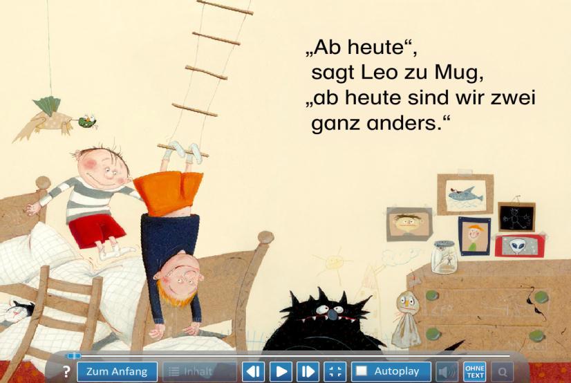 Einheit 1 Mit freundlicher Genehmigung des Verlags Friedrich Oetinger GmbH Bevor die Geschichte gelesen wird, äußern sich die Kinder frei zur ersten Bildszene, auf der Leo und Mug noch uncool sind.