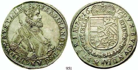 500,- 951 Ferdinand II., als Erzherzog, 1592-1618 Taler 1617, Graz. 28,77 g.