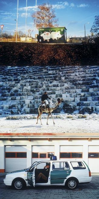 Dazu passt ein Polizist vor den Pyramiden auf einem Kamel. Das ist für uns Vielfalt im Fokus.