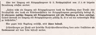 Lebensbedingungen 1.2 Kontakte zur deutschen Bevölkerung Mit der deutschen Bevölkerung machten die Zwangsarbeiterinnen und Zwangsarbeiter äußerst unterschiedliche Erfahrungen.