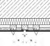 Vertikale Bänder laufen durch, horizontale Bänder sind auf die Breite der Tafeln zugeschnitten. Aus Stabilitätsgründen sind sie auf Trägerlatten befestigt.