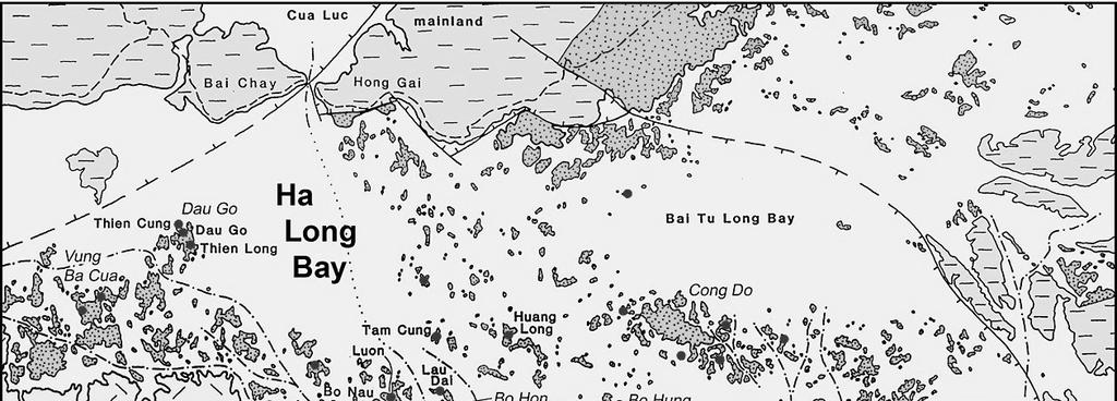 Der Name Halong-Bucht beruht auf der Legende des Herabsteigenden Drachen (= ha long ). Sie handelt von einer Invasion Vietnams durch die Mongolen.