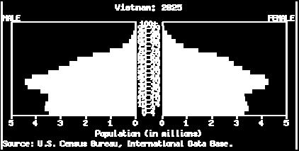 Jahrhunderts wuchs die Bevölkerung Vietnams mit durchschnittlich über 2% pro Jahr, so dass sich die Bevölkerung seit 1970 nahezu verdoppelt hat (DIEZ 1995, S.136).