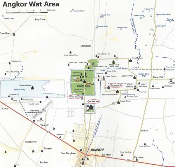 Quelle: verändert nach MINISTRY OF LAND MANAGEMENT, URBAN PLANNING AND CONSTRUCTION 2007) Besuchspunkte: - Angkor
