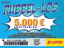 Lose 2,00 Euro 20.000 Euro Gewinnchance je Los 6 Gewinnausschüttung Auflage 50 % 900.