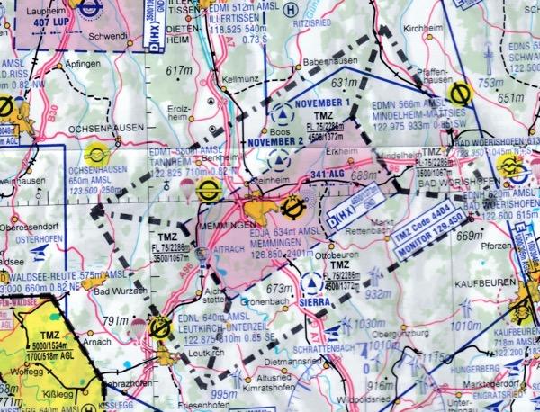 Transponder Mandatory Zone Vor Einflug in TMZ: Transponder ON ALT Code 4404