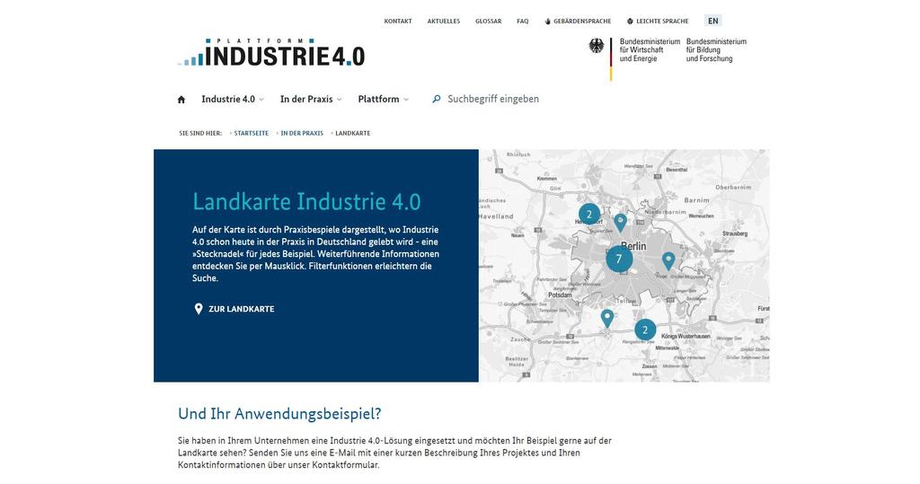 Plattform Industrie 4.0 GeoNet.