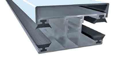 Verlegung auf Auflageband möglich Aluminium Profil "DUO" 60 Breite Innovation in Form & Technik