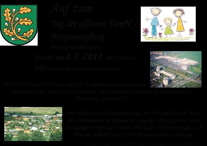 Informationen der Gemeindeverwaltung Amtsblatt für die Gemeinde Ahrensfelde 12.05.