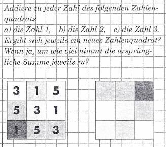 6. Weitere Unterrichtsbeispiele: Magische Quadrate 7.