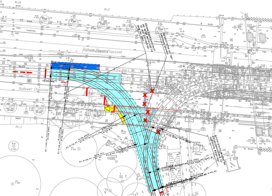 Rudower Chaussee / S Adlershof Absenkung des Fußgängerweges und Umsetzung der vorhandenen Lichtsignalanlage in Fahrtrichtung Nordost 5m 25m Quelle: Lageplan