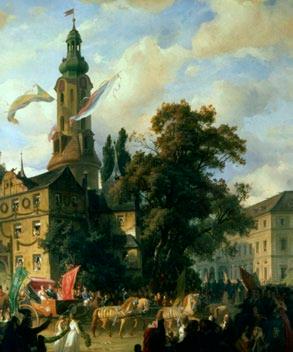 1 Stadtschloss Burgplatz 4 Gemälde 1849.
