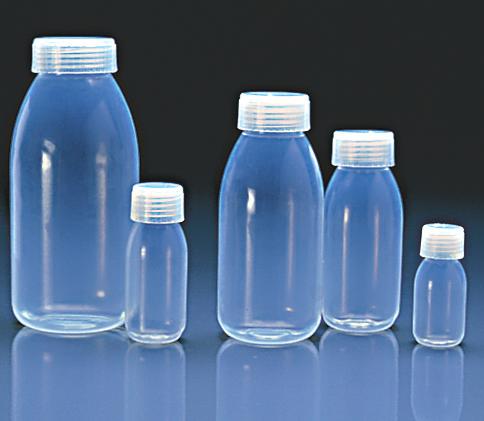 168.004 Vierkantflaschen (Hybridisierungsflaschen), PE-LD. Graduiert. Weithalsig. Mit Verschluss. Geeignet für Überkopfschüttler. 2000 7.186.