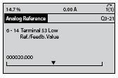 10 V (time se postavlja maksimalni ulazni signal na 10 V) 6. 6-14 Terminal 53 Low Ref./Feedb.