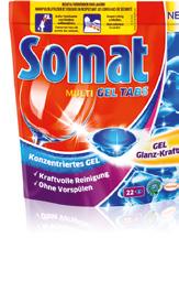 Die Erfindung von Somat. Zahlen und Fakten. 1962 führte Henkel mit Somat den ersten Reiniger in Deutschland ein, der speziell für Geschirrspülmaschinen entwickelt wurde. NEU: Somat Multi Gel Tabs.