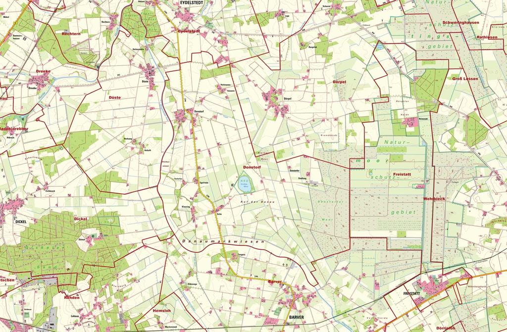 Auszug Maßstab 1 : 25000 Erstellt am: 07032014 E 32 478 495 N 5838 580 Forum Landentwicklung Eydelstedt - Süd Herausgeber: Landesamt für Geoinformation und Landentwicklung Niedersachsen - Katasteramt