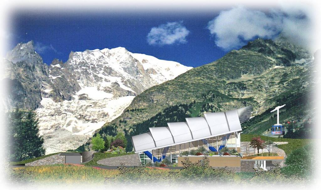 Die neue Talstation entsteht in Pontal d Entreves gegenüber der Seilbahn Val Veny.