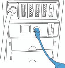 3 Schließen Sie das EKG-Slave-Kabel an den Patientenmonitor an (bei Anschluss an einen Philips Intellivue MP70-Patientenmonitor).