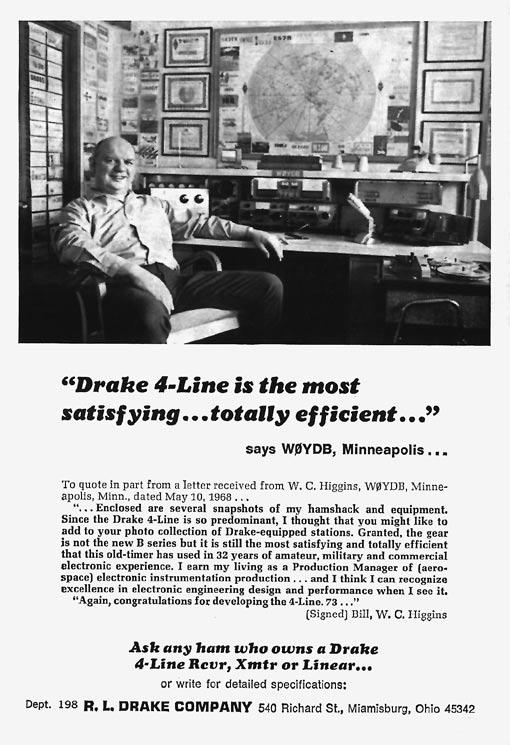 5.2 Drake Drake-Werbung in der Zeitschrift QST bemessenen Zeitkonstanten - zu damaligen Zeiten ein Gegenstand endloser Diskussionen und Vergleiche zwischen Anhängern von Collins- und Drake-Geräten -