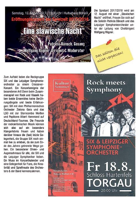 9 Leipziger Symphonieorchester informiert Dobrý večer! - Guten Abend! Zur Spielzeiteröffnung präsentiert das Leipziger Symphonieorchester am Samstag, dem 12. August 2017 eine Slawische Nacht.