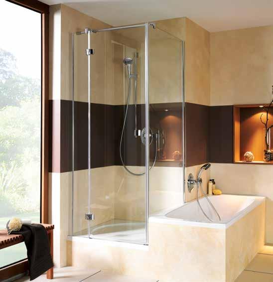 ESPIRA TYP 0873 Einfache Reinigung durch 24 Abstand zwischen Glasscheibe und Badewanne.