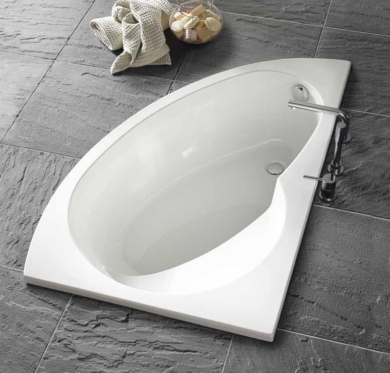 Asymmetrische Badewanne 'CAVAILLON' Hochwertiges Design auf kleinem Raum: Die Eckbadewanne 'CAVAILLON' ist mit ihrer ansprechenden Formgebung für zahlreiche Raumsituationen bestens geeignet.
