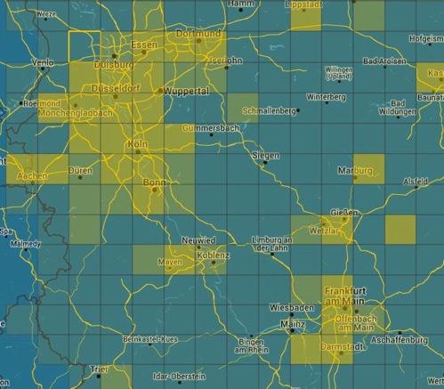 So funktionierte die Aktion In gelb markierten Planquadraten wurden bereits Klänge hochgeladen.