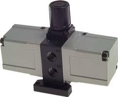 Druckluftbehälter Druckübersetzer pneumatisch Anwendung: Der Druckübersetzer erhöht den Eingangsdruck auf den am angebauten Regelventil eingestellten Wert. Der Ausgangsdruck kann max. das 4- bzw.