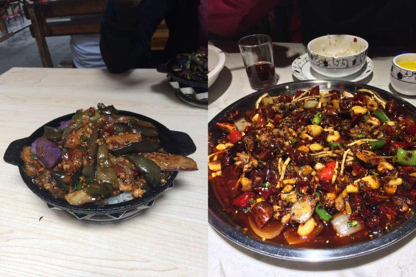 Essen: 四川菜 ist tatsächlich so scharf wie man gemeinhin munkelt wer kein scharfes Essen verträgt, sollte sich zweimal überlegen, das Auslandssemester in Sichuan zu verbringen (auch dann, wenn man sich