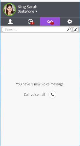 Den gesamten Verlauf löschen. 12. Voicemail Zeigt die Anzahl der neu eingegangenen Voicemails an.