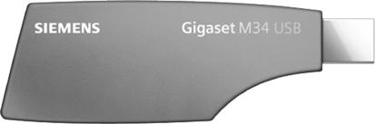 com/gigasetrepeater Sprach- und Datenadapter Gigaset M34 USB Über das Gigaset M34 USB wird Ihr PC mit Ihrem Gigaset schnurlos verbunden.