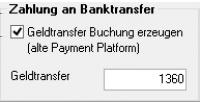 Das Amazon-Konto kann entweder wie ein Bankkonto behandelt oder als eigener Debitor angelegt werden. Beachten Sie aber, dass diese alte Amazon Payment keinen Bankstatus hat!