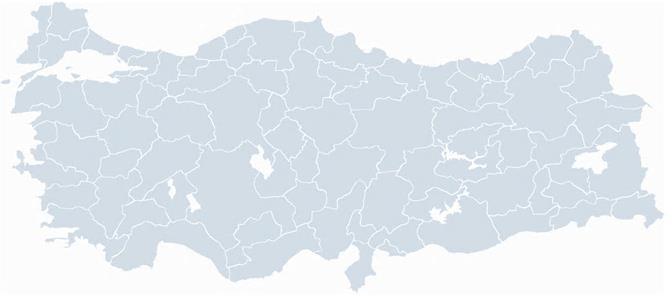 225 Gaziantep 1.844.438 İstanbul 14,2 Bursa 2,7 Ankara 5,1 Şanlıurfa 1.801.980 Mersin 1.705.