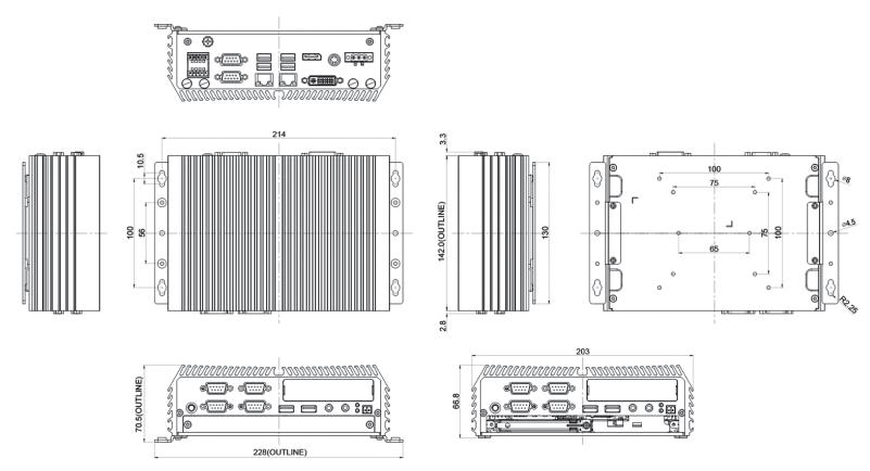 153515 Spectra PowerBox 300-i7-1 x Poweradapter Mini-PC, Intel Core i7-6600u, 8 GB RAM WT, - 1 x Treiber CD - 1 x Microsoft Windows