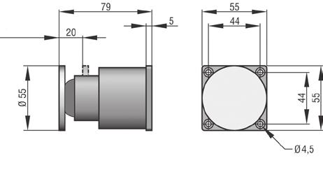 Ankerplatte: Ø 75 mm x 5 mm Schwenkbereich: ± 60