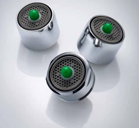 PUSH Innovatives Wassersparprodukt, mit dem auf Knopfdruck wahlweise bis zu 50% Wasser gespart werden kann Durchflussleistung ist mittels Umstellknopf von ~5.