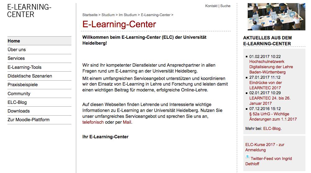 Für Dozenten und Studierende E-Learning-Center/