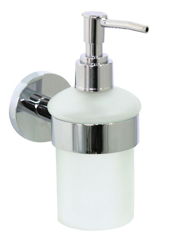 1 225 ml 120 Barcelona 1 225 ml 120 Flüssigseifenspender Soap Dispenser Flasche mit Glas satiniert. Pumpkopf aus Kunststoff.