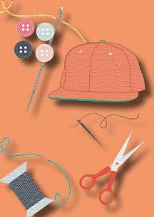 Mütze oder Kappe nähen Schmuck fi lzen Aus Baumwollstoff oder Jersey kannst du eine Kappe oder Mütze nähen. Diese kannst du auf Wunsch mit einer Stoffblume o.ä. verzieren.