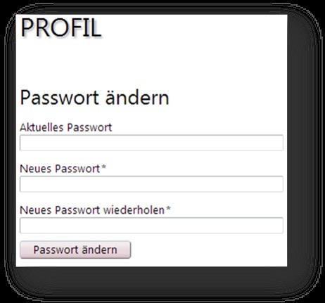 Passwort ändern Wenn Sie Ihr Passwort ändern möchten, klicken Sie im eingeloggten Zustand auf den Link zum Profil in der rechten oberen Ecke.