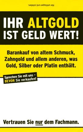 Altgold- und Reparaturbeutel Plakate,