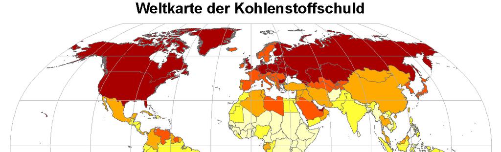 Globale Verteilung der Emissionen CO 2 -Emissionen aus der