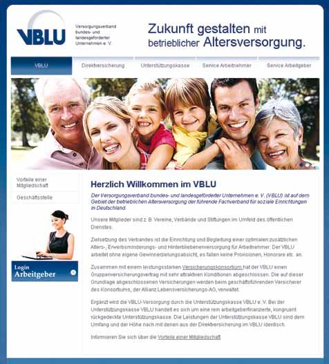 Der VBLU im Internet Das umfangreiche Angebot der VBLU-Versorgung finden Sie auf der Internetseite unter: www.vblu.