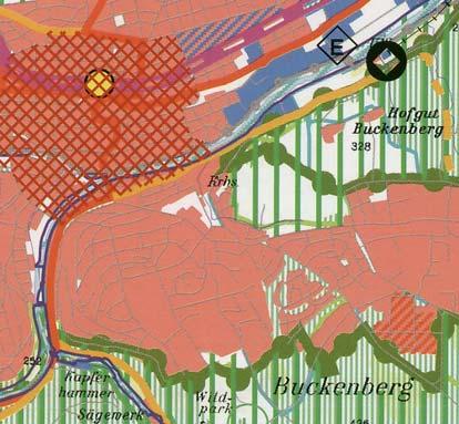 D. Übergeordnete Planungen - 5 - Der Regionalplan legt für die Fläche Siedlungsbereich fest. Der Flächennutzungsplan stellt das Plangebiet als Wohnbaufläche dar.