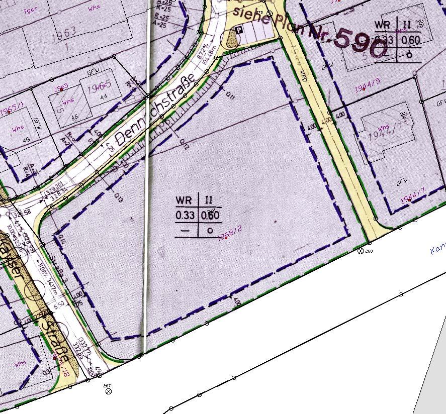 - 6 - Ausschnitt aus dem Bebauungsplan Nr. 476 Teilgebiet Südstadt II, Ausschnitt Kleiner Dennach F. Planungskonzept 1.