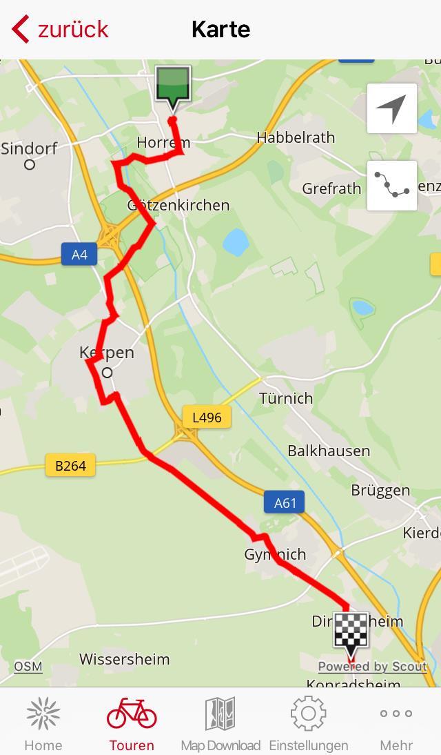 Strecke 3: Horrem Bf Burg Konradsheim (Quelle: RadRegionRheinland e.v.
