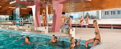 SCHWÄBISCH GMÜND Gmünder Hallenbad Das Schwimmerbecken (25 m) mit einer separat abgetrennten Sportschwimmerbahn bietet jederzeit die Möglichkeit, ungestört seine Bahnen zu ziehen.