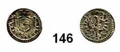 .. Schöne Tönung, vorzüglich 30,- 146 Guter Pfennig 1774, Schwabach. o,17 g. Slg.